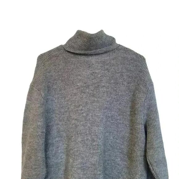 H&M Divided Women's Gray Acrylic/Poly/Wool/Spandex Knit Relaxed Fit Turtleneck S - Picture 5 of 8
